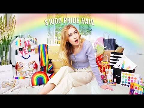 I Bought Every Pride Product I Could Find At The Mall !! (Try on) Video