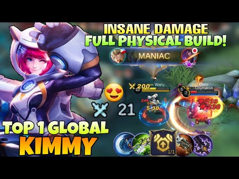Insane Damage! Kimmy Best Build 8 Minute Level Max 21 Kill🔥 | Top 1 Global Kimmy | Mobile legends
