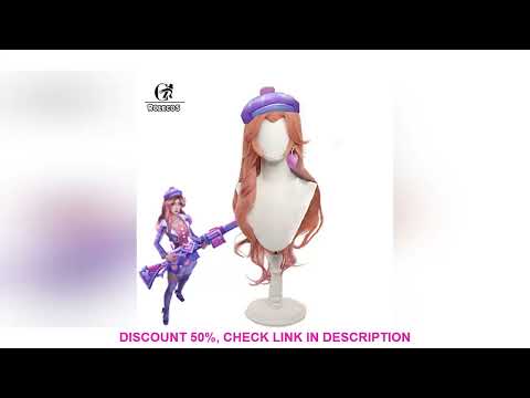 ROLECOS LOL Heartache & Heartthrob Caitlyn Cosplay Wig 85cm Women Valentine's Day Cosplay Wigs Heat