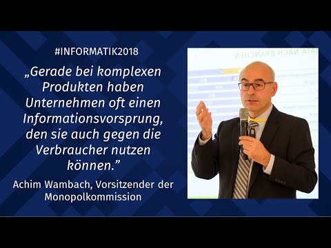 #INFORMATIK2018 - Expertenfrage: Achim Wambach zu Algorithmen und Kartellrecht - Teil 1