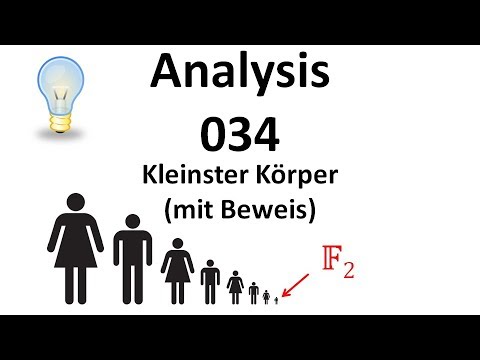 Analysis 034 - Kleinster Körper (mit Beweis)