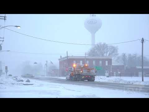01-25-2021 Woodhull, IL - Winter Storm Warning, Plows, Open Country Whiteout Conditions