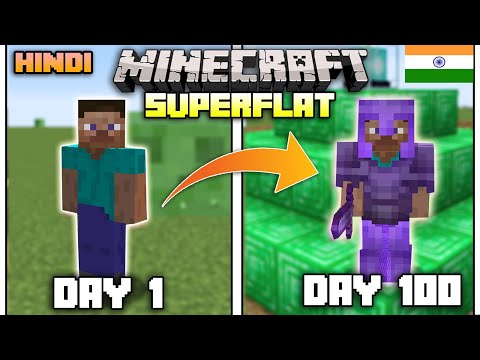 I Survived 100 Days in Minecraft SUPERFLAT World ! (Hindi Gameplay)
