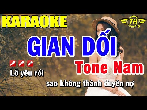 Karaoke Gian Dối Tone Nam Nhạc Sống | Trọng Hiếu
