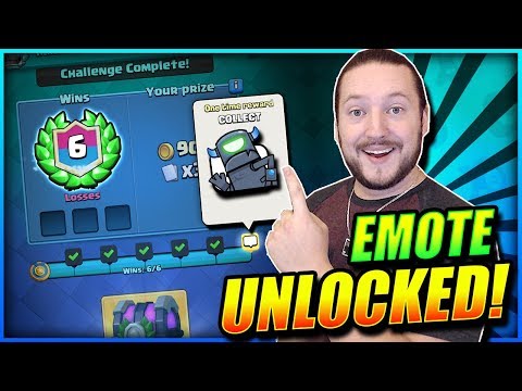 NEW EMOTE UNLOCKED!! 6 WINS FIRST TRY GAMEPLAY!! Mini Pekka Draft Challenge