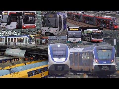 Trein, metro, tram, bus Den Haag Nederland in 2019