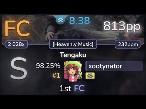 8.4⭐ xootynator | Wagakki Band - Tengaku [Heavenly Music] +HD 98.25% FC #1 | 813pp - osu!