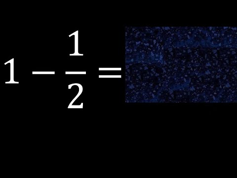 1 minus 1/2 , whole number minus a fraction 1-1/2