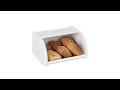 Boîte à pain blanche Blanc - Métal - 26 x 14 x 21 cm