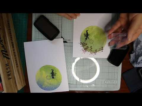 First play with the Gel press from Lavinia stamps.