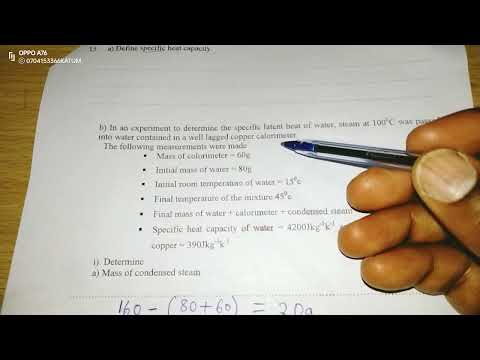 QUANTITY OF HEAT: LATENT HEAT OF VAPORIZATION FROM EXPERIMENTAL DATA