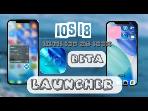 New ios launcher 18 with ios 26 icon glass for android