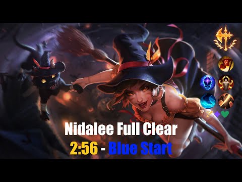 Nidalee Full Clear - 2:56 Blue Start World Record - Patch 25.24