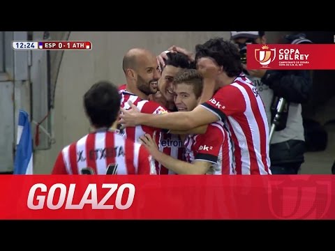 Golazo de Aduriz (0-1) en el RCD Espanyol - Athletic Club