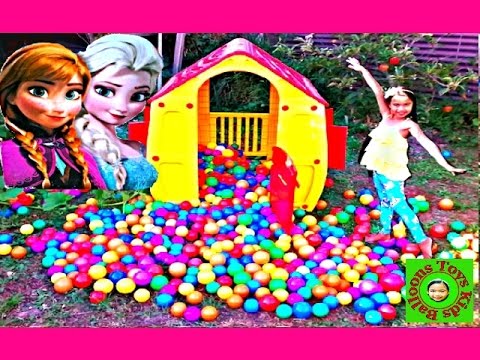 DISNEY FROZEN Movie Videos 2016 Rainbow House Ballpit Surprise Toys Videos Kids Fun Activities Video