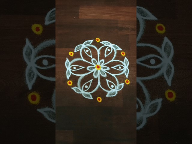 Simple 5*3 dot kolam design by sresta rangoli - video 2