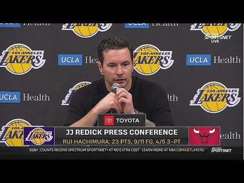 "Luka took OVER like a TRUE superstar!" - JJ Redick POSTGAME INTERVIEWS | Lakers def Bulls 129-118