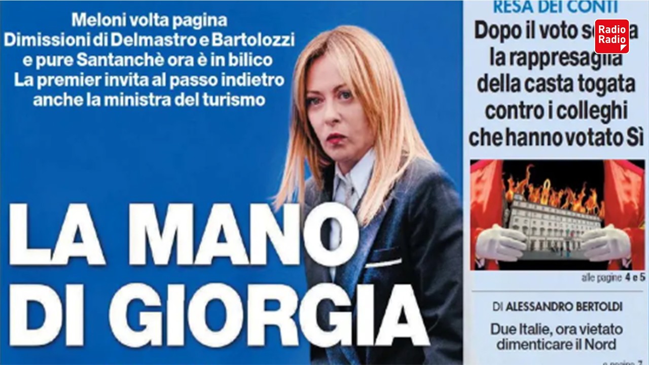 🔴 DIMISSIONI DELMASTRO E BARTOLOZZI, "E' STATA LA MANO DI GIORGIA" | #25marzo