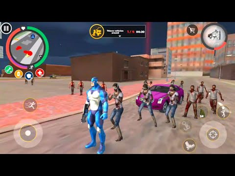 Rope hero vice town | Rope hero cursed place ghosts and Danger villain fighting | Games on gameplay