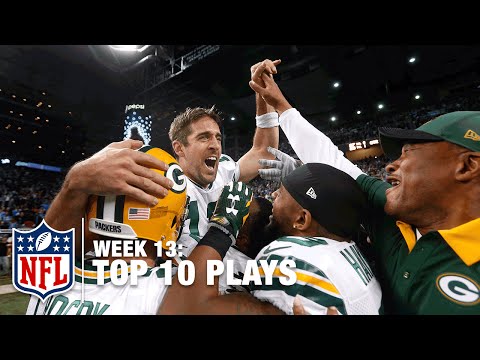 Top 10 Plays (Week 13) | Odell's Amazing One-Handed Grab, Rodgers' Hail Mary & More | NFL