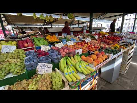 Mercado Rialto de Veneza - Frutas Frescas, Legumes, Frutos do Mar e Queijos - Mercati di Rialto Venezia