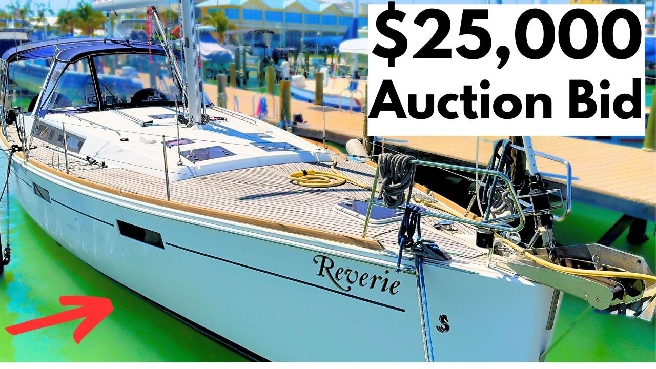 Is this an EASY FIX? Hurricane Damaged 46' Beneteau Oceanis Auction  | Harbor Yacht Tours