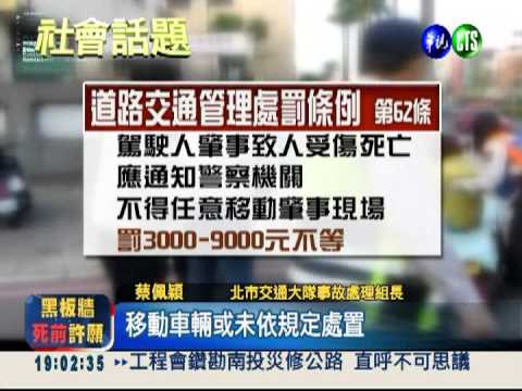 車禍和解私了! 雙方各罰3千