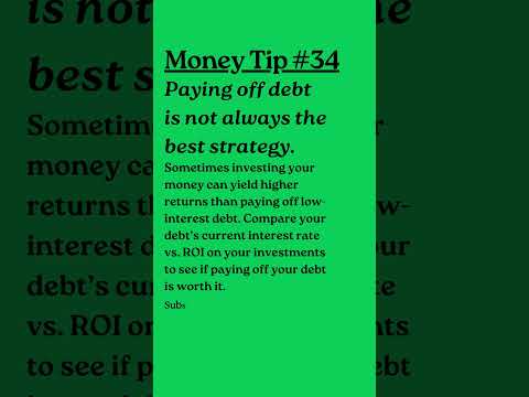 Money Tip 34: Paying off debt is not always the best strategy #shorts #finance #money