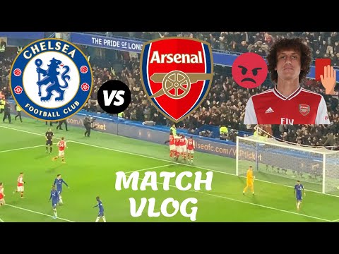 CHELSEA vs ARSENAL (2-2) MATCH VLOG || 'DAVID LUIZ RED CARD' + LATE ARSENAL MAYHEM!
