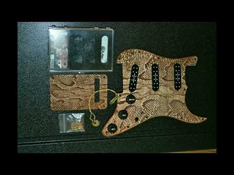 Stratocaster Loaded Snakeskin Pickguard w/Seymour Duncan Billy Gibbons 'Red Devil' Pickups image 3