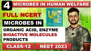 Organic acid, Enzymes and Bioactive Molecules | MICROBES IN HUMAN WELFARE Class 12 | NEET 2023