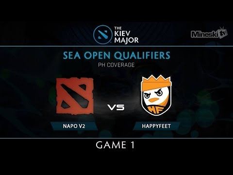 napo v2 vs HappyFeet | Kiev Major Open Qualifier | Group Stage | Best of 1 | Game 1