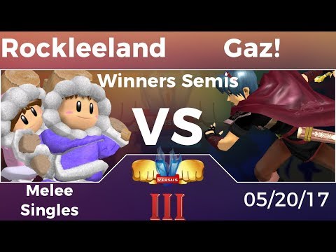 Versus III Melee Singles - Rockleeland (ICs) vs. Gaz! (Marth, Fox) - Winners Semifinals
