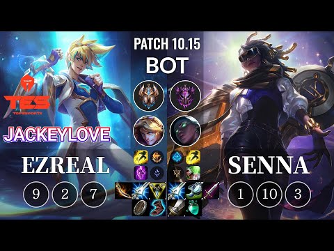TES JackeyLove Ezreal vs Senna Bot - KR Patch 10.15