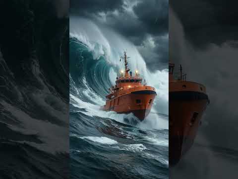 Monster Waves Hit Giant Ships 😱 Storm at Sea