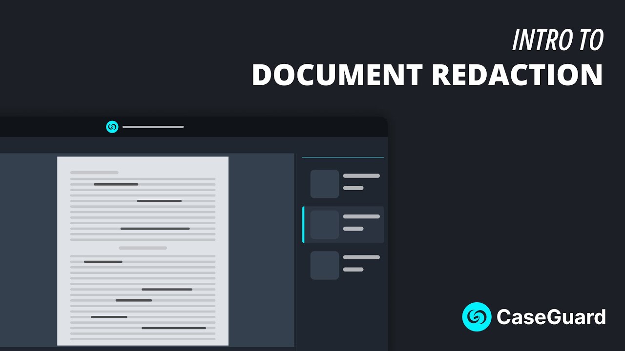 1 | Intro To CaseGuard Studio Document Redaction