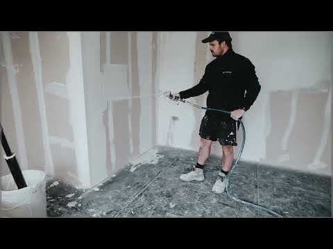 How we apply airless spray plaster