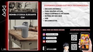 Dispenser Bomba Elétrica Galão Água Recarregável