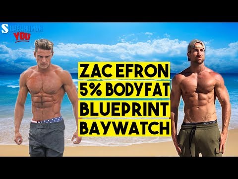 Zac Efron 5% BODY FAT! | Baywatch Workout & Diet Plan! Video