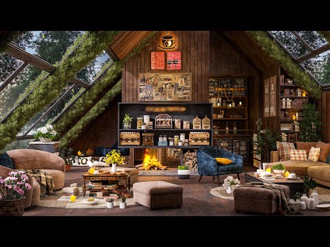 Гладкий джаз, летний джаз и босса-нова в кофейне 4K ☕ Хорошее настроение на выходные