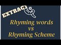 RHYMING WORDS Vs RHYMING SCHEME