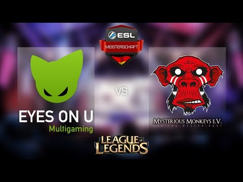 LoL - EYES On U vs. Mysterious Monkeys - Game 1 - Semifinal - ESL Meisterschaft Winter 2016 Finals
