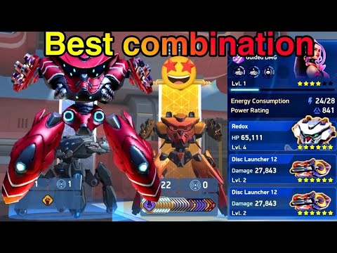 Disc launcher 12 dual in Redox god combination 🤩🤩🤩, Mech Arena Robot Showdown