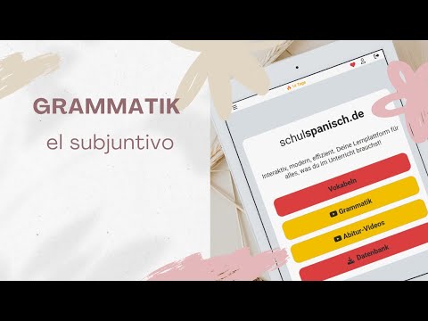 EL SUBJUNTIVO einfach für den Unterricht erklärt! Spanisch lernen!