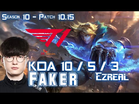 T1 Faker EZREAL vs SENNA ADC - Patch 10.15 KR Ranked