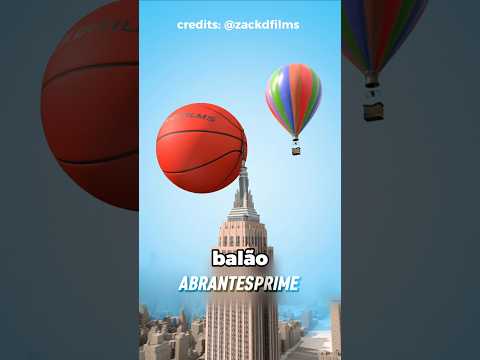 Ele jogou bola gigante do prédio mais alto do mundo! 😱 #curiosidades #fatoscuriosos #shorts