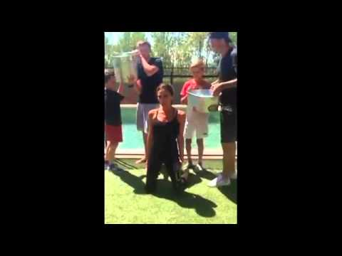 Victoria Beckham with Family ALS Ice Bucket Challenge