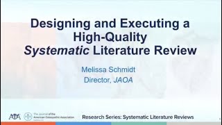 Designing and Executing a High-Quality Systematic Literature Review