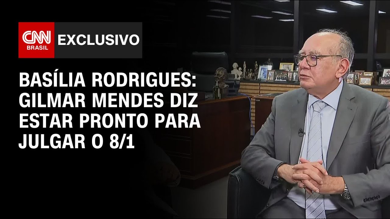 Basília Rodrigues: Gilmar Mendes diz estar pronto para julgar o 8/1 | LIVE CNN