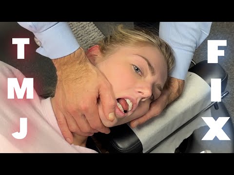 JAW BONE CRUNCH *TMJ DYSFUNCTION FIXED* Chiropractic Treatment Of The Jaw.